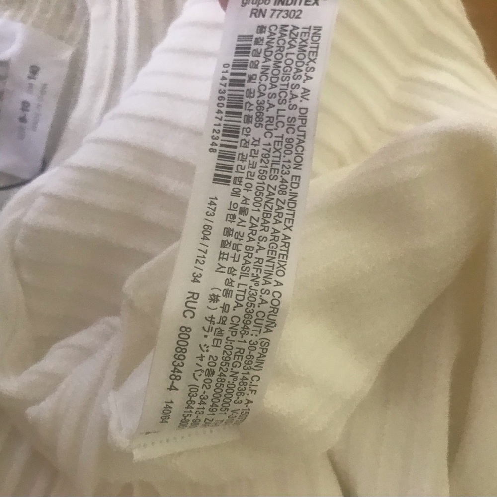 Zara Girls NWT 9/10 Textured Cream Boxy Sweater - Picture 6 of 13
